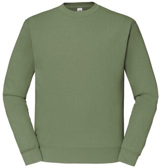 Fruit of the Loom Heren Klassiek 80/20 Ingezet Sweatshirt (Klassieke Olijf) - maat L Groen