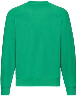 Fruit of the Loom Heren Klassiek 80/20 Raglan Sweatshirt (Kelly Groen) - M