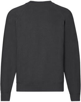 Fruit of the Loom Heren Klassiek 80/20 Raglan Sweatshirt (Licht Grafiet) - maat XL Grijs