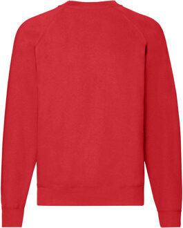 Fruit of the Loom Heren Klassiek 80/20 Raglan Sweatshirt (Rood) - XL