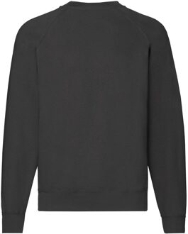 Fruit of the Loom Heren Klassiek 80/20 Raglan Sweatshirt (Zwart) - 2XL