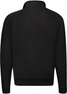 Fruit of the Loom Heren Klassiek 80/20 Rits Hals Sweatshirt (Zwart)
