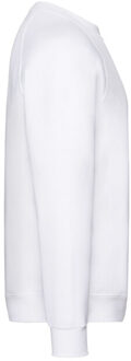 Fruit of the Loom Heren klassiek effen raglan sweatshirt Wit - XL
