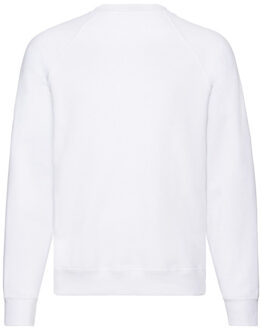 Fruit of the Loom Heren klassiek effen raglan sweatshirt Wit