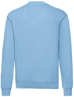 Fruit of the Loom Heren klassiek ingelegd sweatshirt - maat L Blauw