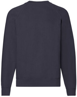 Fruit of the Loom Heren klassiek raglan sweatshirt Blauw - XL