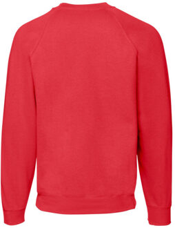 Fruit of the Loom Heren klassiek raglan sweatshirt - maat M Rood