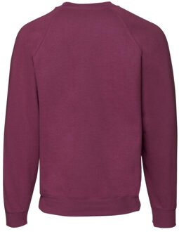 Fruit of the Loom Heren klassiek raglan sweatshirt - maat S Rood