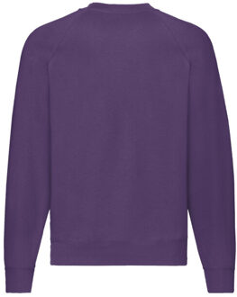 Fruit of the Loom Heren klassiek raglan sweatshirt Paars - XXL / XXXL