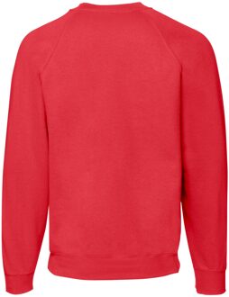 Fruit of the Loom Heren Klassiek Raglan Sweatshirt (Rood) - XL