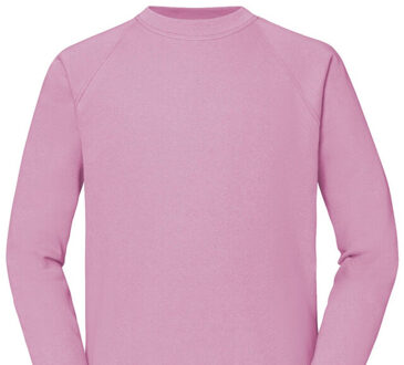 Fruit of the Loom Heren klassiek raglan sweatshirt Roze - XL