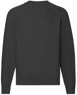 Fruit of the Loom Heren klassiek raglan sweatshirt Zwart