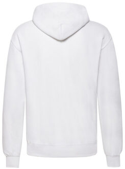 Fruit of the Loom Heren klassieke effen hoodie - maat M Wit