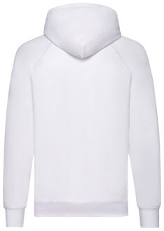 Fruit of the Loom Heren lichtgewicht pullover hoodie Wit - S