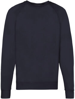 Fruit of the Loom Heren Lichtgewicht Raglan Sweatshirt (240 GSM) (Donker Marine) - maat S Blauw