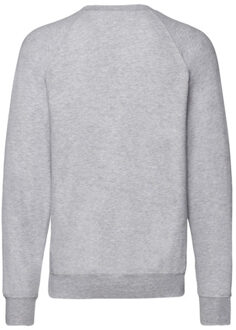 Fruit of the Loom Heren lichtgewicht raglan trui - maat L Grijs