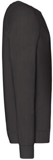 Fruit of the Loom Heren lichtgewicht raglan trui Zwart - XL