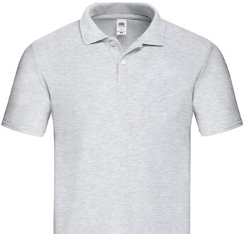 Fruit of the Loom Heren original heather poloshirt Grijs - XXL / XXXL