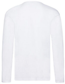 Fruit of the Loom Heren origineel t-shirt met lange mouwen Wit