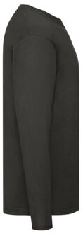 Fruit of the Loom Heren origineel t-shirt met lange mouwen Zwart - XL