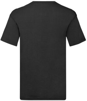 Fruit of the Loom Heren origineel v hals t-shirt Zwart - XXL / XXXL