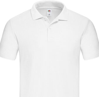 Fruit of the Loom Heren originele effen polo shirt Wit - XXXL