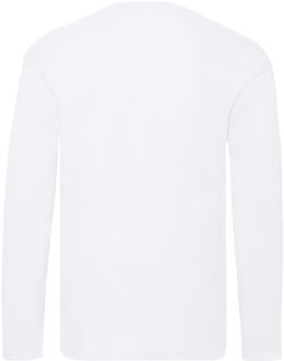 Fruit of the Loom Heren Originele T-shirt Lange Mouwen (Wit) - maat L