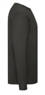 Fruit of the Loom Heren Originele T-shirt Lange Mouwen (Zwart) - maat S