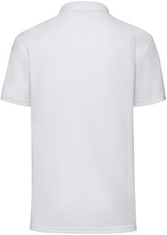 Fruit of the Loom Heren Polycotton Pique Poloshirt (Wit) - maat M