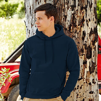 Fruit of the Loom Heren Premium 70/30 Sweatshirt Capuchon / Hoodie (Donker Marine) - maat M Blauw
