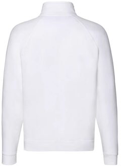Fruit of the Loom Heren premium effen quarter zip raglan sweatshirt Wit