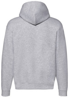 Fruit of the Loom Heren premium full zip hoodie Grijs - S