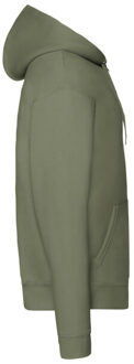 Fruit of the Loom Heren premium full zip hoodie Groen - S