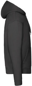 Fruit of the Loom Heren premium full zip hoodie - maat L Zwart