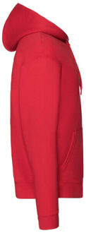 Fruit of the Loom Heren premium full zip hoodie - maat S Rood