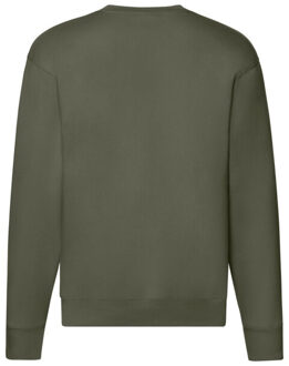 Fruit of the Loom Heren premium ingelegd sweatshirt - maat S Groen