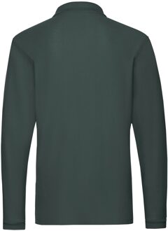 Fruit of the Loom Heren Premium Pique Poloshirt met lange mouwen (Bosgroen) - maat 2XL
