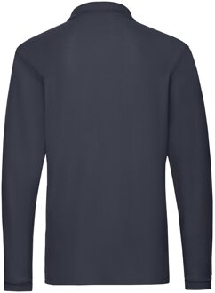 Fruit of the Loom Heren Premium Pique Poloshirt met lange mouwen (Deep Navy) Blauw - XL