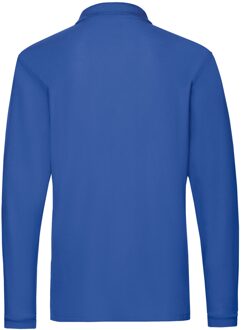 Fruit of the Loom Heren Premium Pique Poloshirt met lange mouwen (Koningsblauw) - 3XL