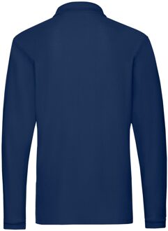 Fruit of the Loom Heren Premium Pique Poloshirt met lange mouwen (Marine) - maat L Navy