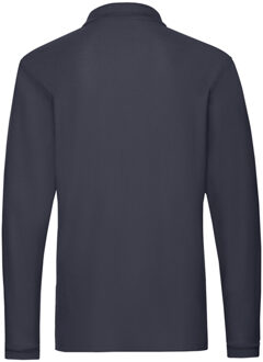Fruit of the Loom Heren premium poloshirt met lange mouwen Blauw