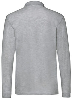 Fruit of the Loom Heren premium poloshirt met lange mouwen - maat XXL / XXXL Grijs