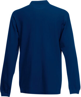 Fruit of the Loom Heren Premium Poloshirt Met Lange Mouwen (Marine) Navy - 3XL