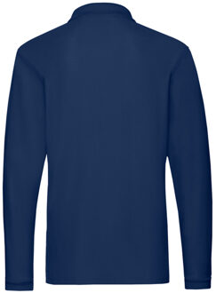 Fruit of the Loom Heren premium poloshirt met lange mouwen Navy