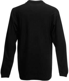 Fruit of the Loom Heren Premium Poloshirt Met Lange Mouwen (Zwart) - maat 2XL