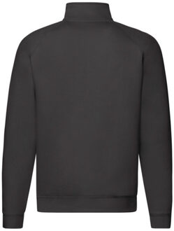Fruit of the Loom Heren premium sweatshirt met ritssluiting - maat L Zwart