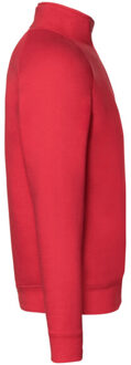 Fruit of the Loom Heren premium sweatshirt met ritssluiting - maat M Rood