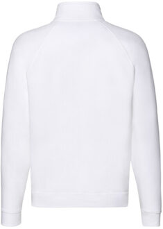 Fruit of the Loom Heren premium sweatshirt met ritssluiting - maat M Wit
