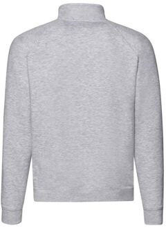 Fruit of the Loom Heren Premium Zip Neck Heather Sweatshirt (Heide Grijs) - 4XL