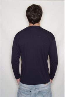 Fruit of the Loom Heren R T-Shirt met lange mouwen (Deep Navy) Blauw - 3XL